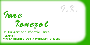 imre konczol business card